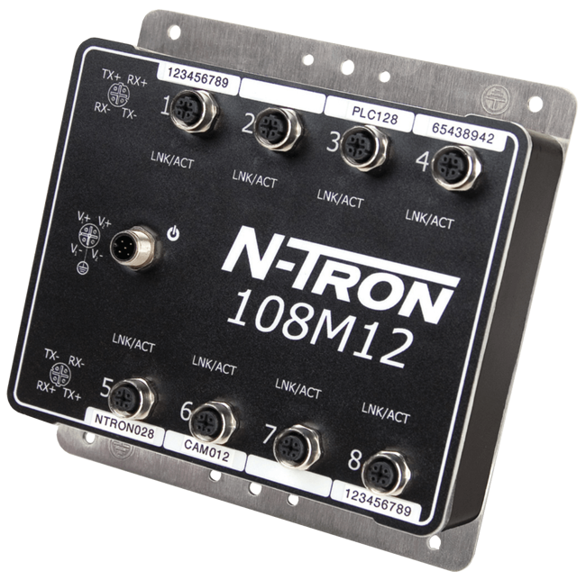 Red Lion Industrial Ethernet Switch, 108M12-HV
